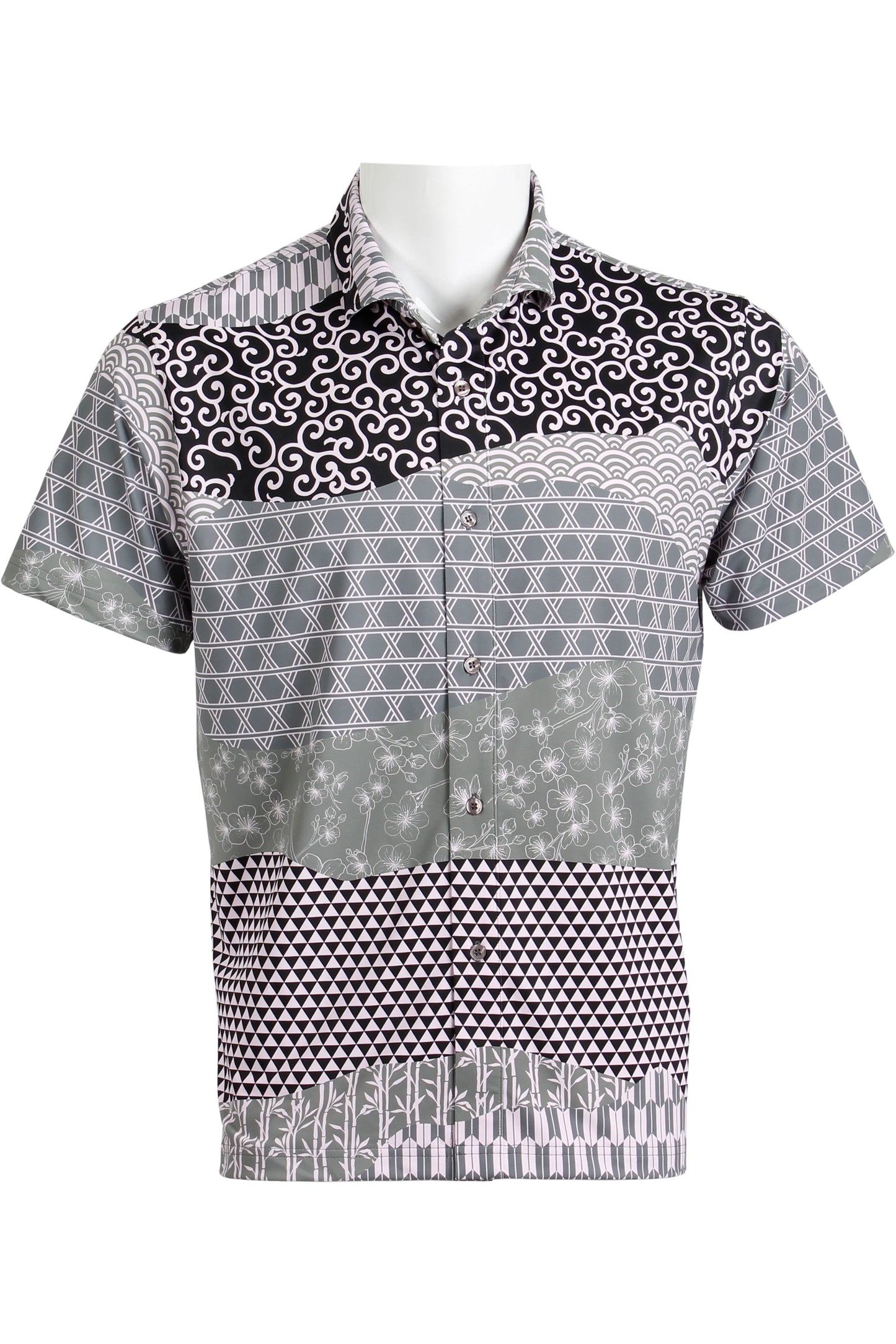 Lucky-Black, Gray, Pink Button Down