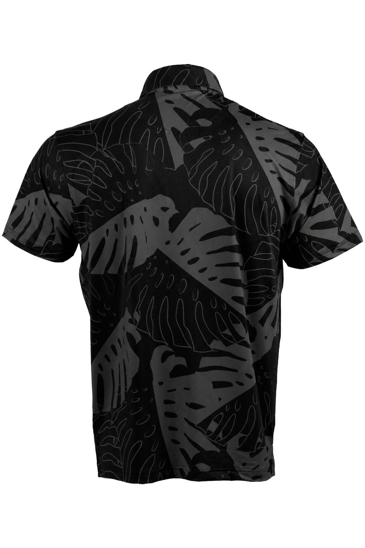 Monstera-Black Button Down