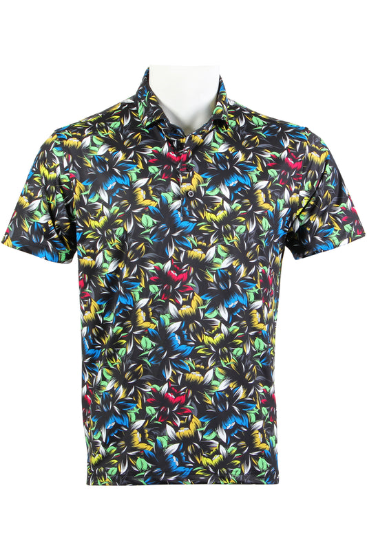 Painted Pua-Black Polo