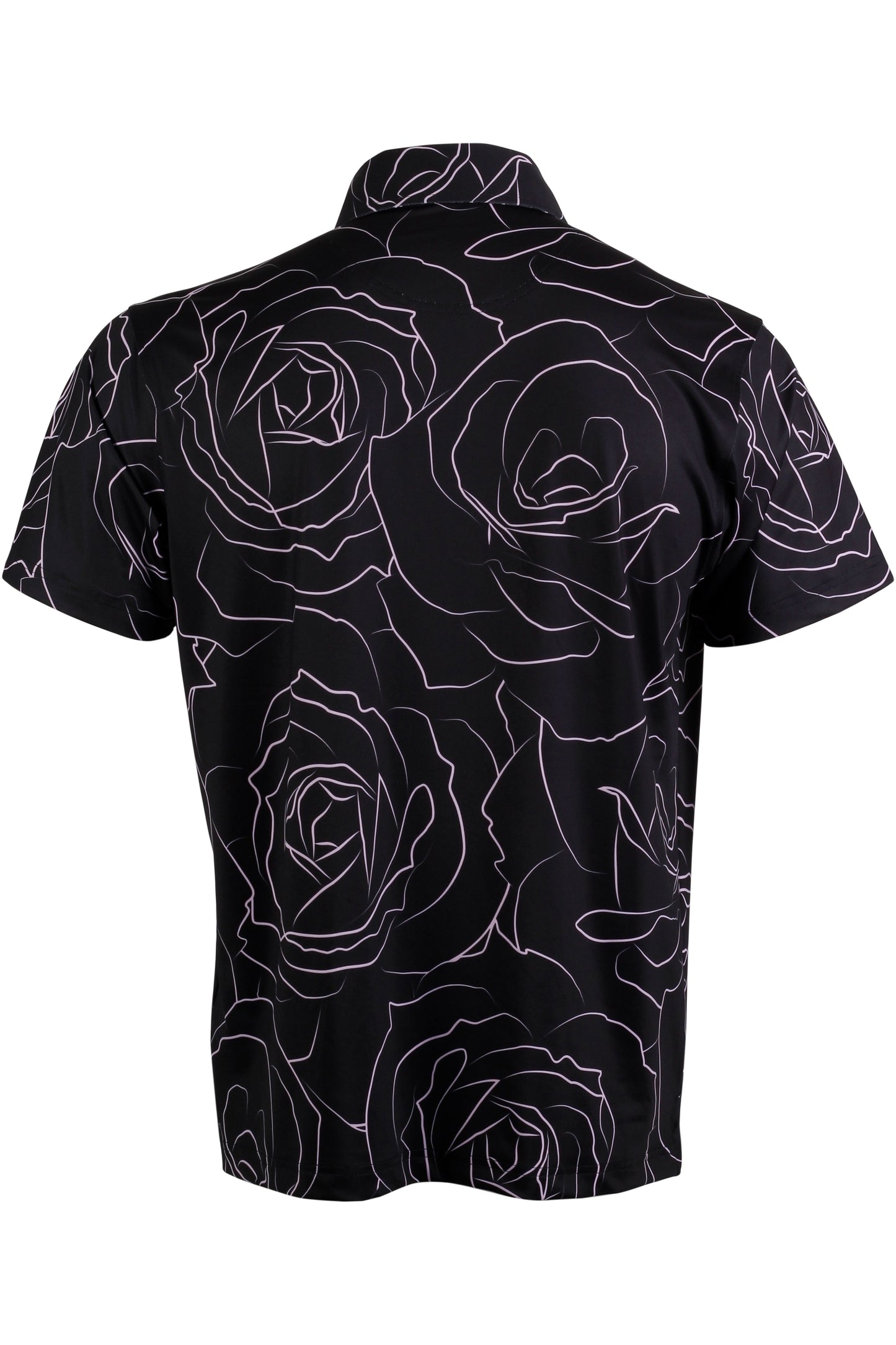 Black and Pink Rose Polo