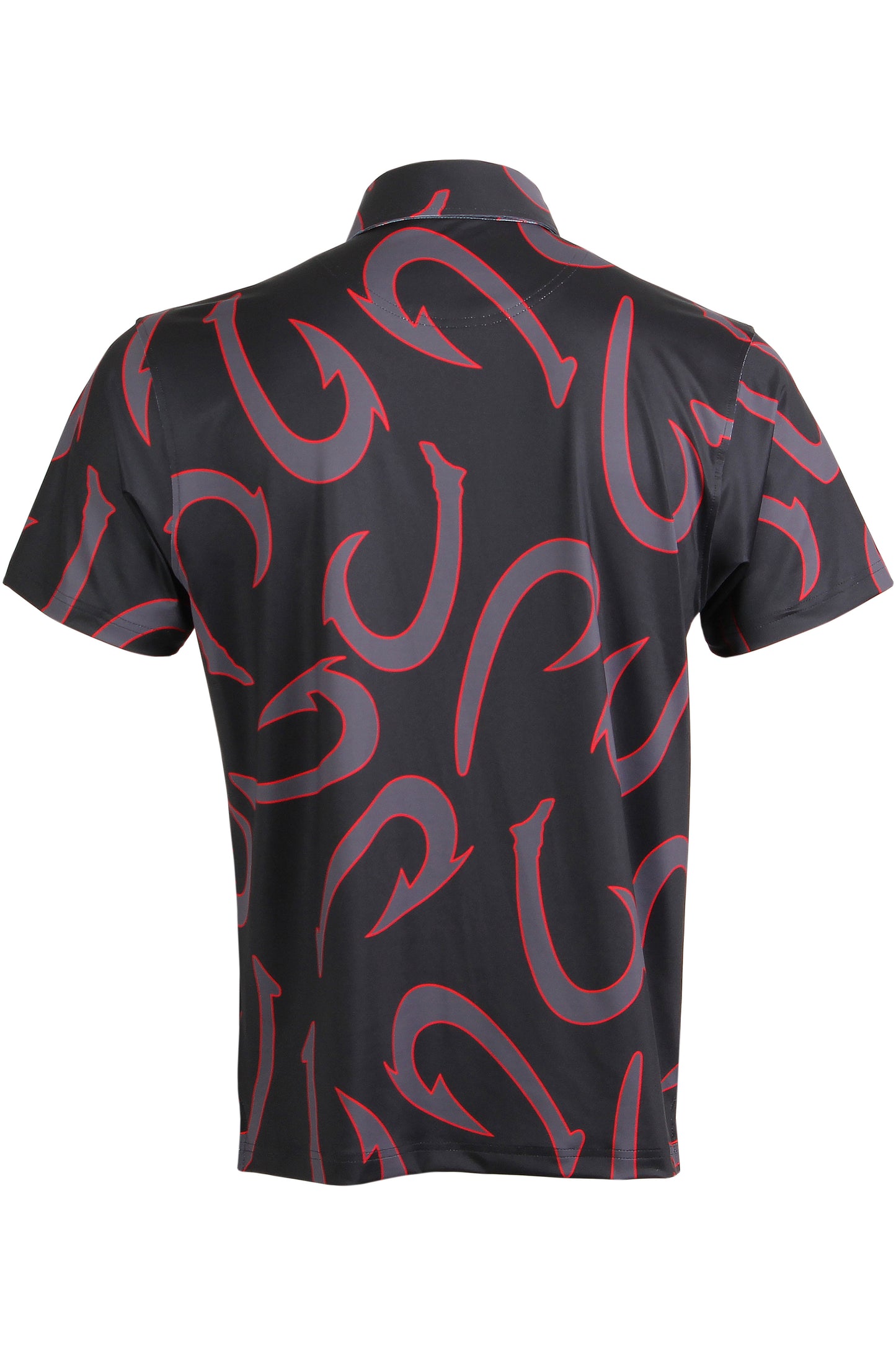 Fish Hook-Black and Red Polo