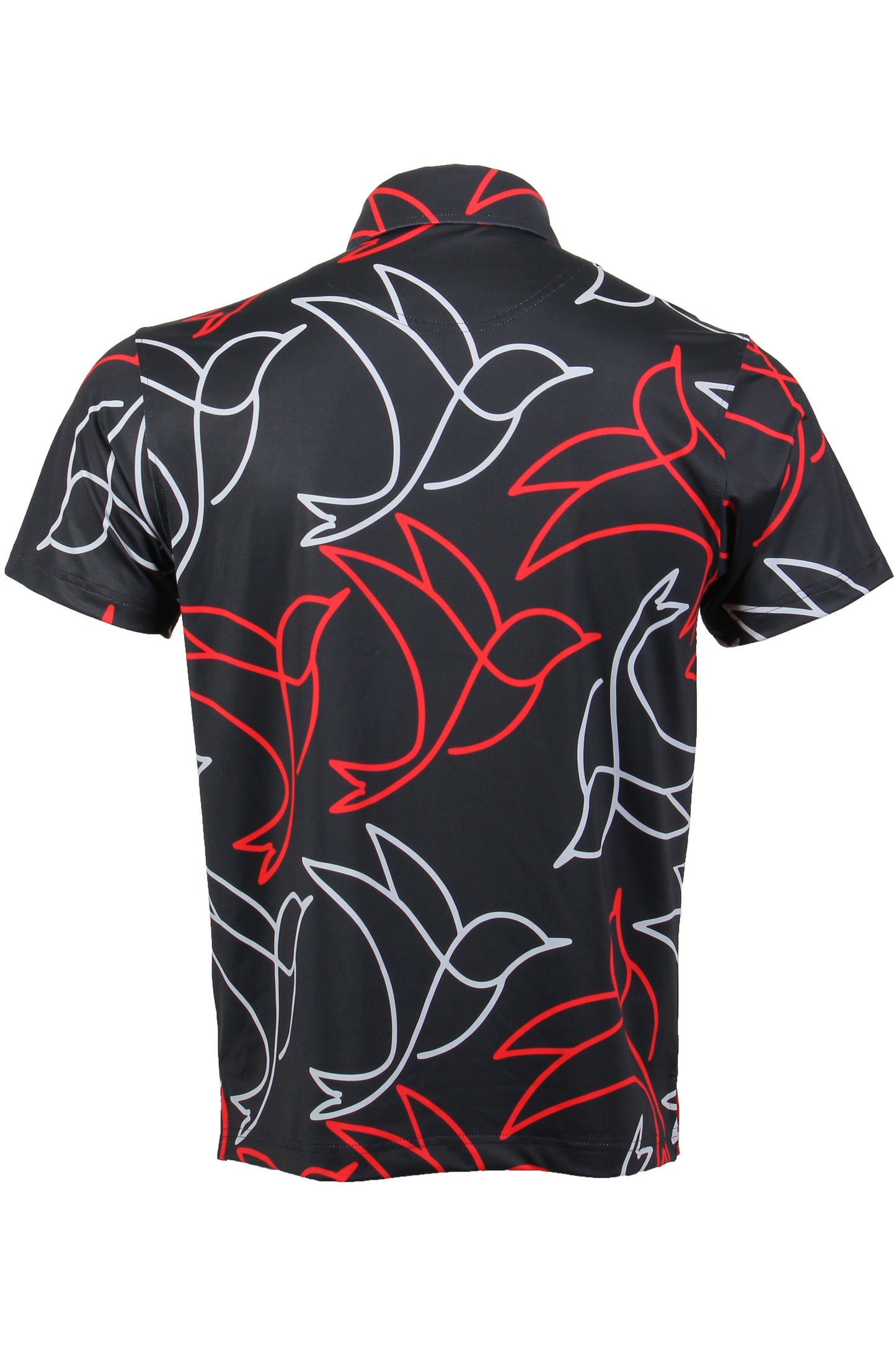 Black, Red, Gray Birdies Polo
