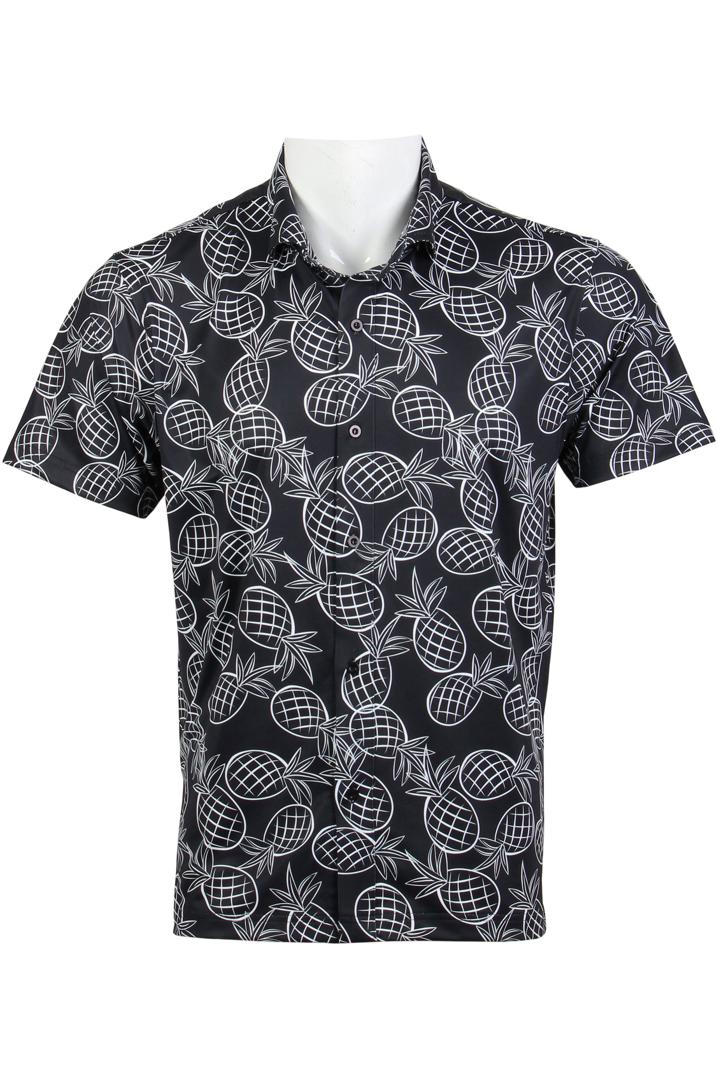 Black and White Mini Pineapple Button Down