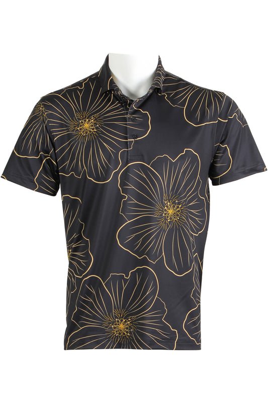 'Ilima-Black and Yellow Polo