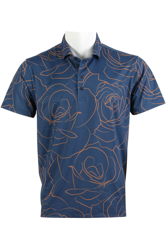 Rose-Blue and Orange Polo