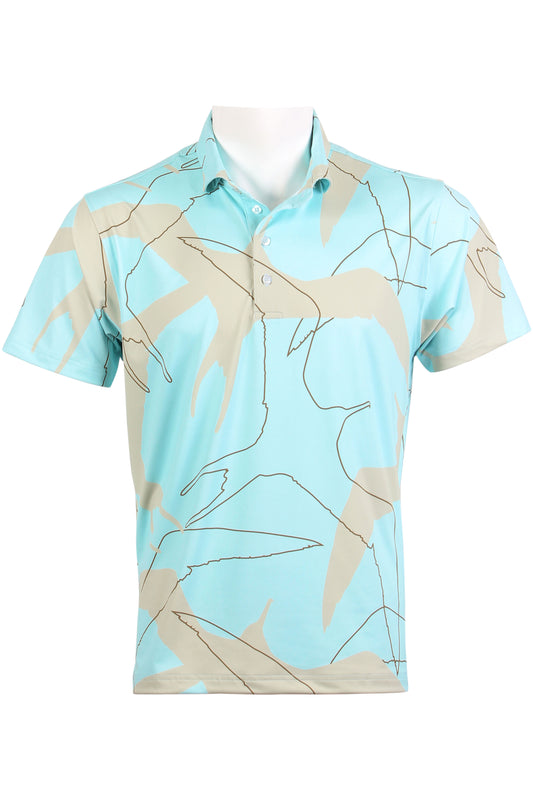 'Iwa Bird-Blue and Tan Polo