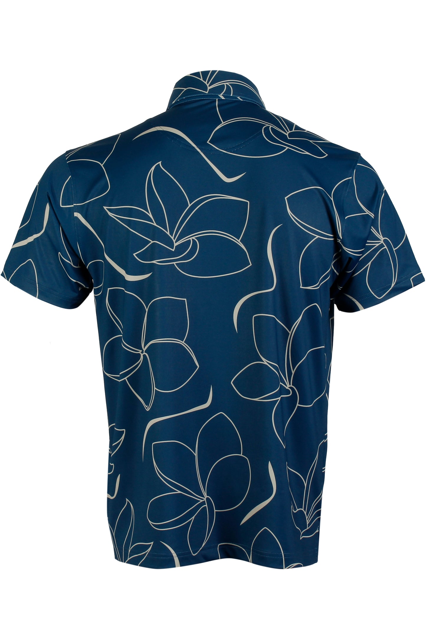 Plumeria-Blue and Tan Polo