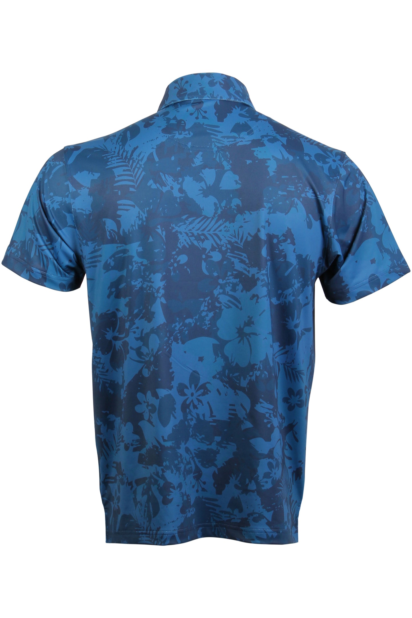 Blue Tropical Camo Polo