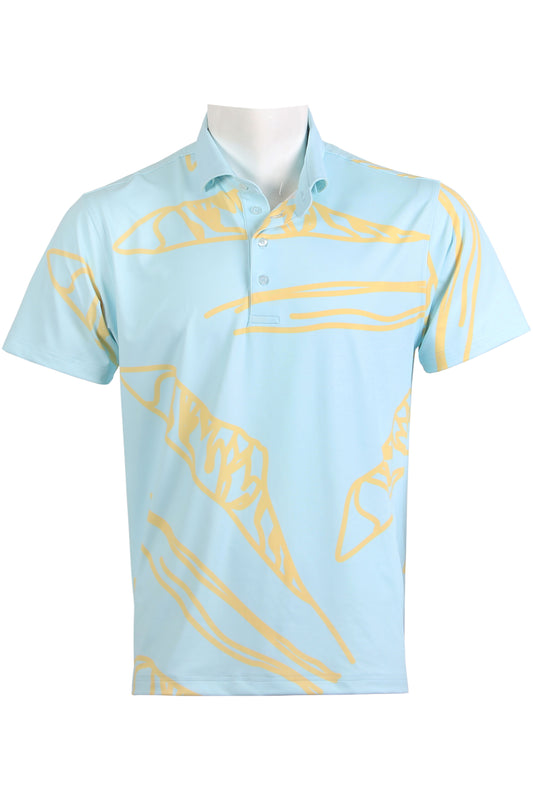 Diamond Head-Blue and Yellow Polo