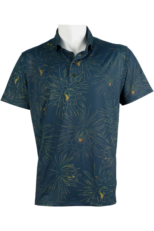 Night Blooming Cereus-Blue and Yellow Polo