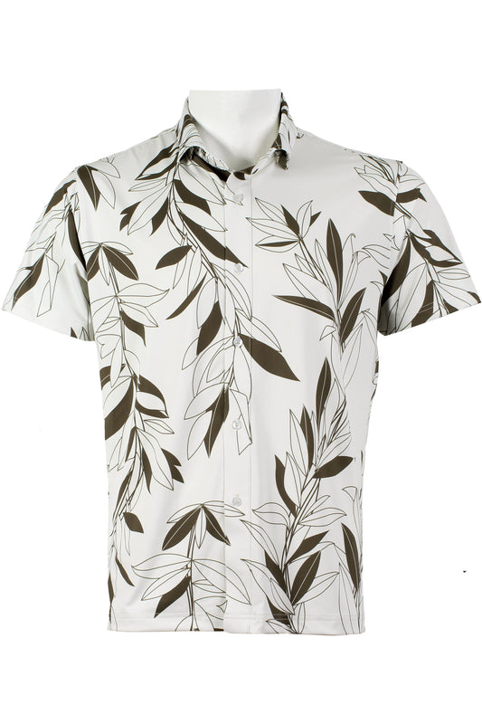 Maile Lei Strands-Bone Button Down