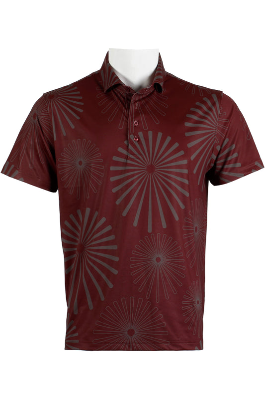 'Opihi-Burgundy and Gray Polo