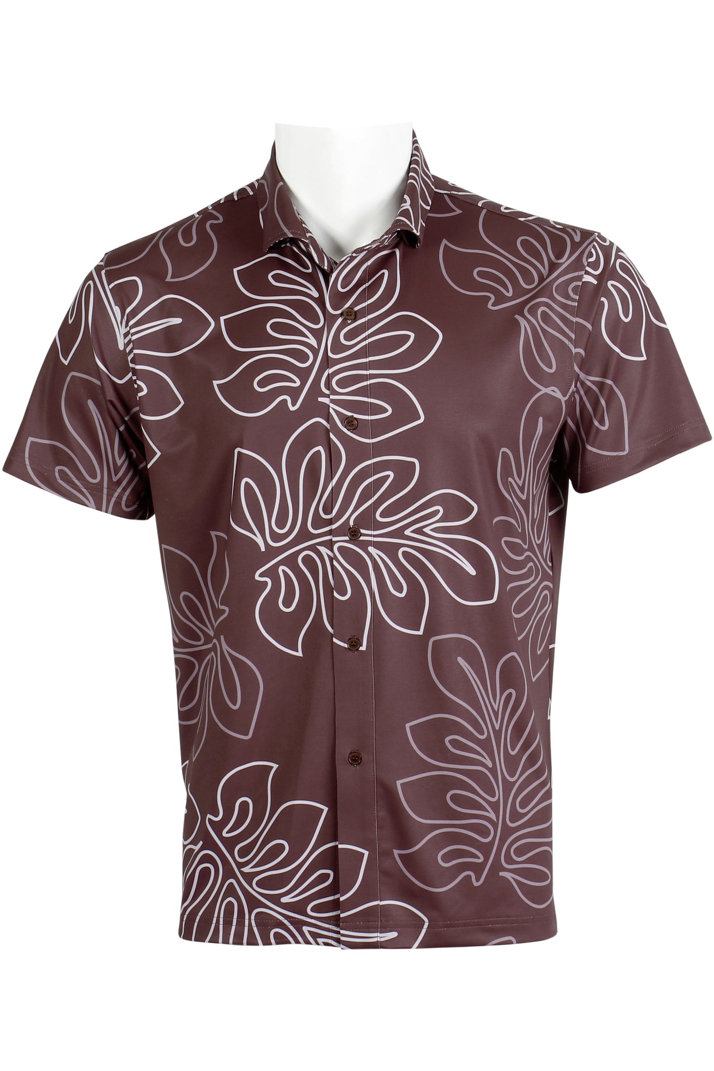 Laua'e-Burgundy and Mauve Button Down