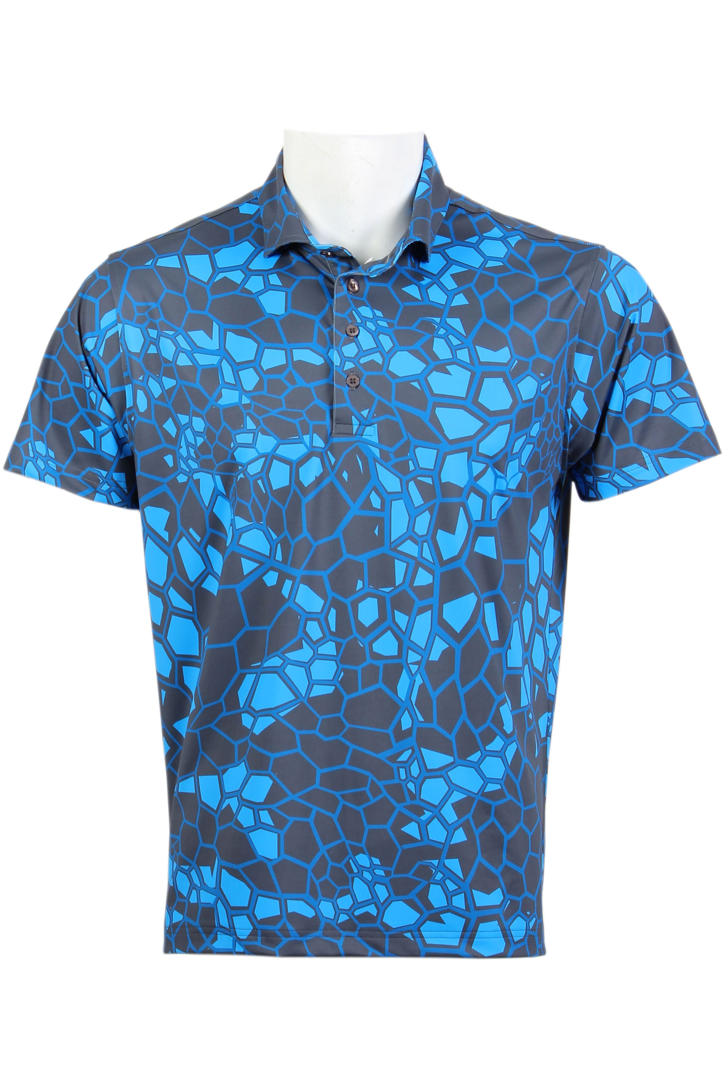 Charcoal Navy and Blue Meli Polo Five Birdies