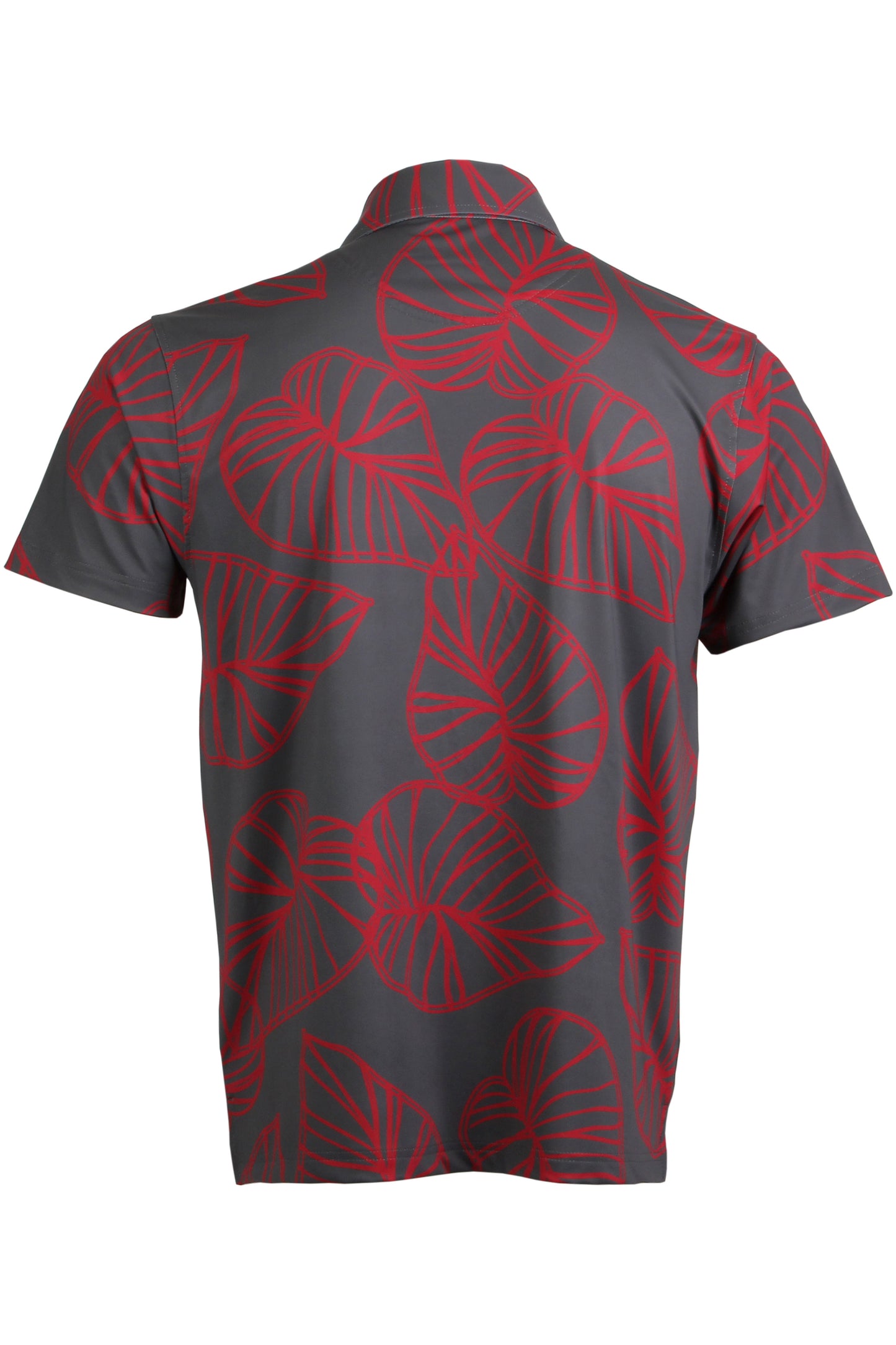 Kalo-Charcoal and Deep Red Polo