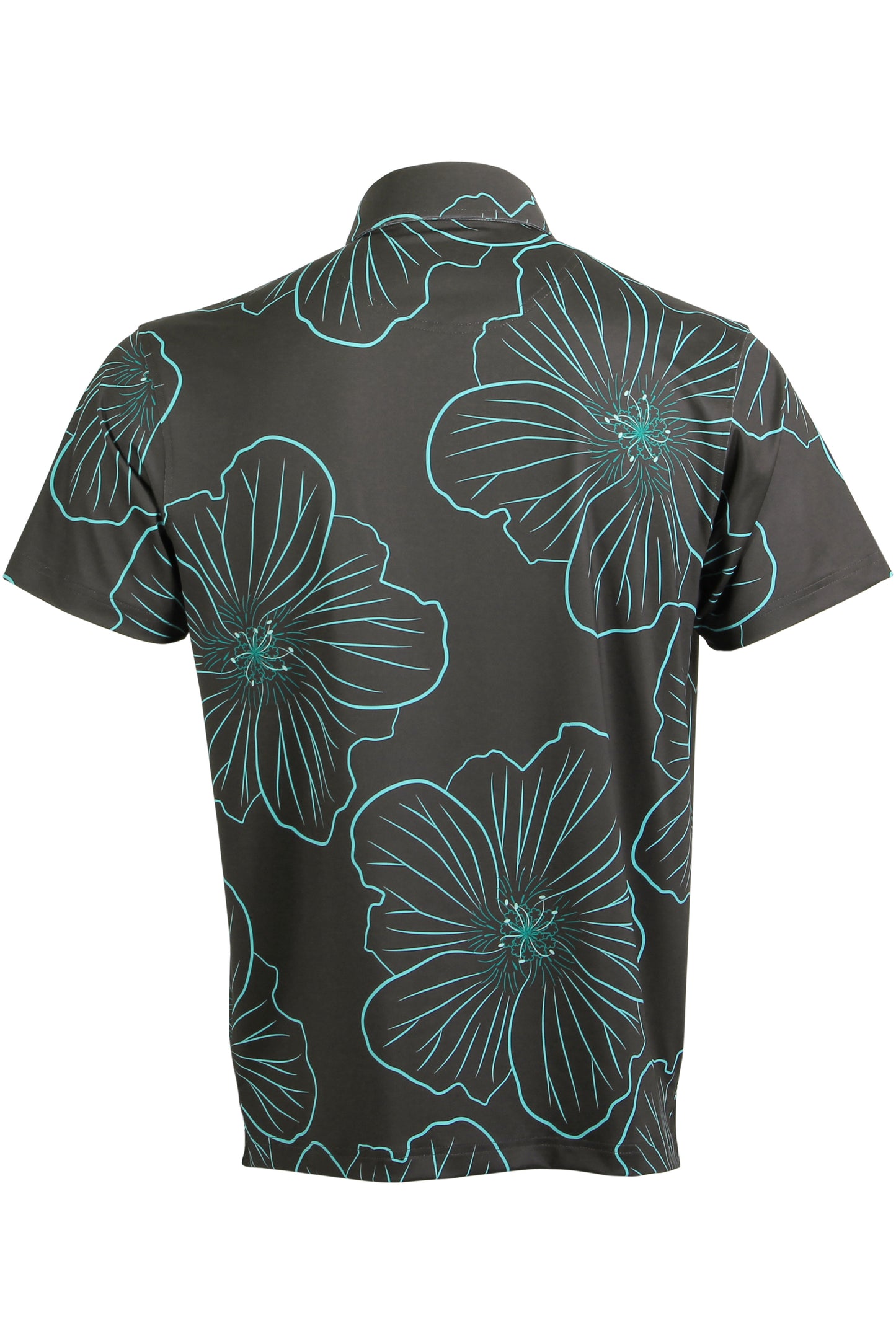 'Ilima-Charcoal and Teal Polo