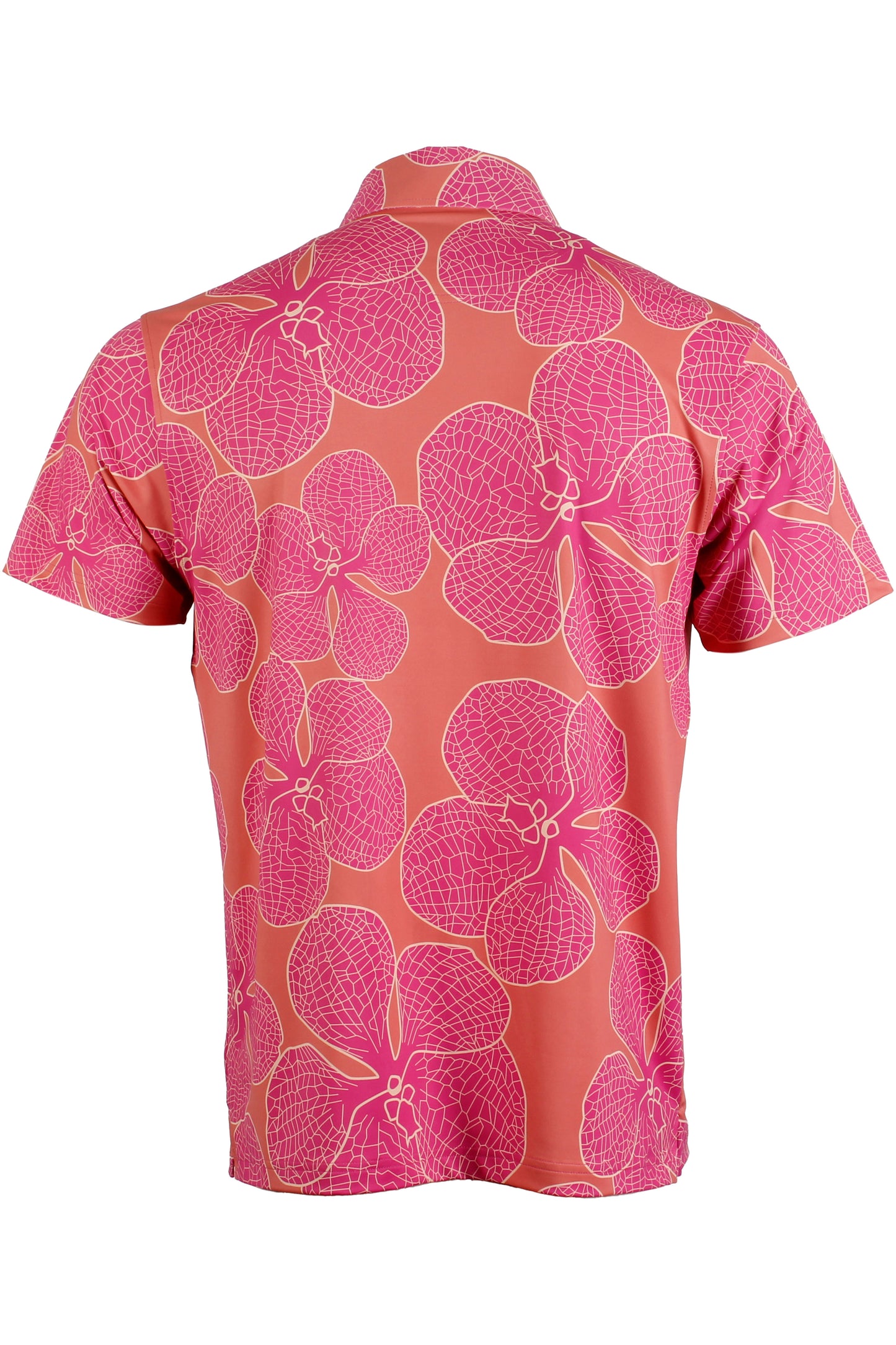 Vanda Orchid-Coral and Pink Button Down