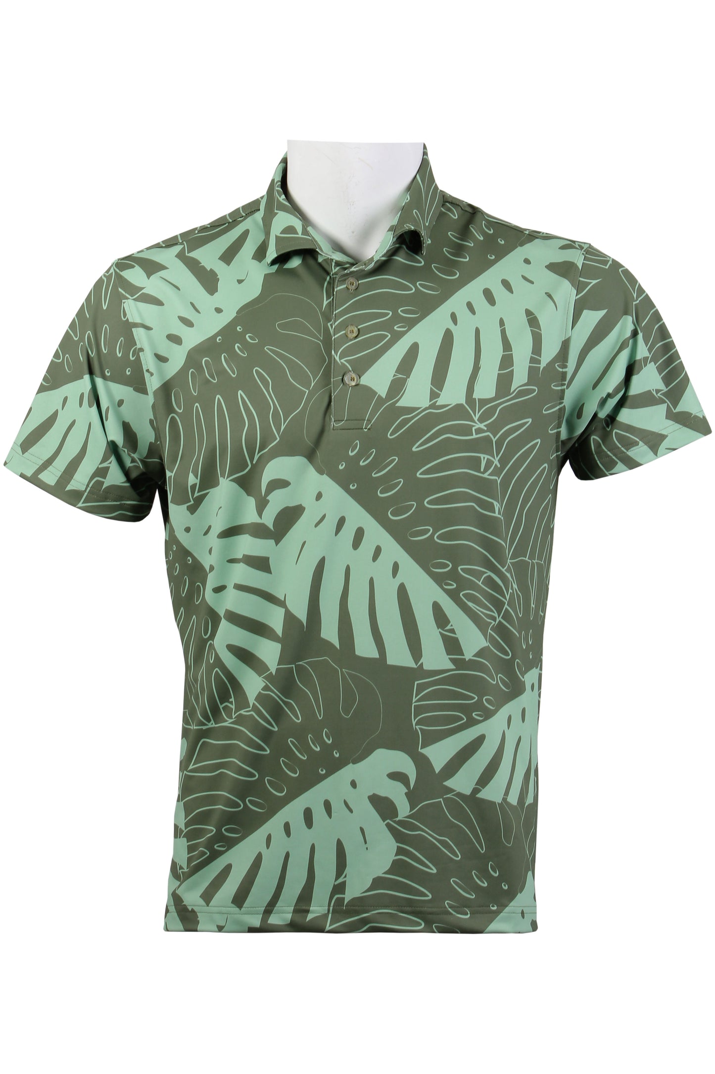 Dark Green Monstera Polo