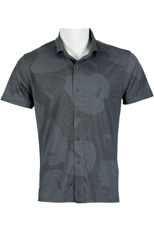 Anthurium-Gray Button Down
