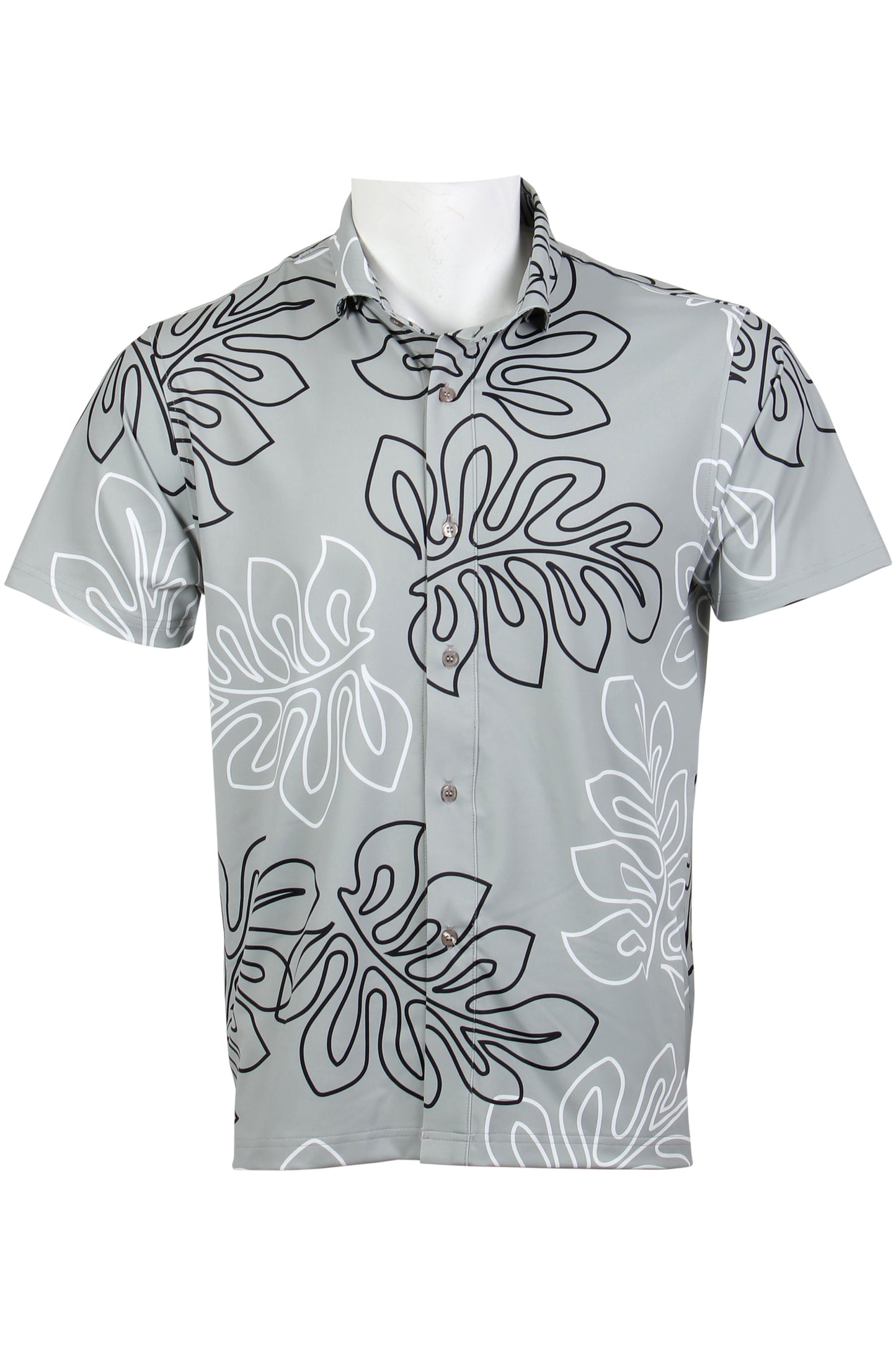 Gray, Black, White Laua'e Button Down