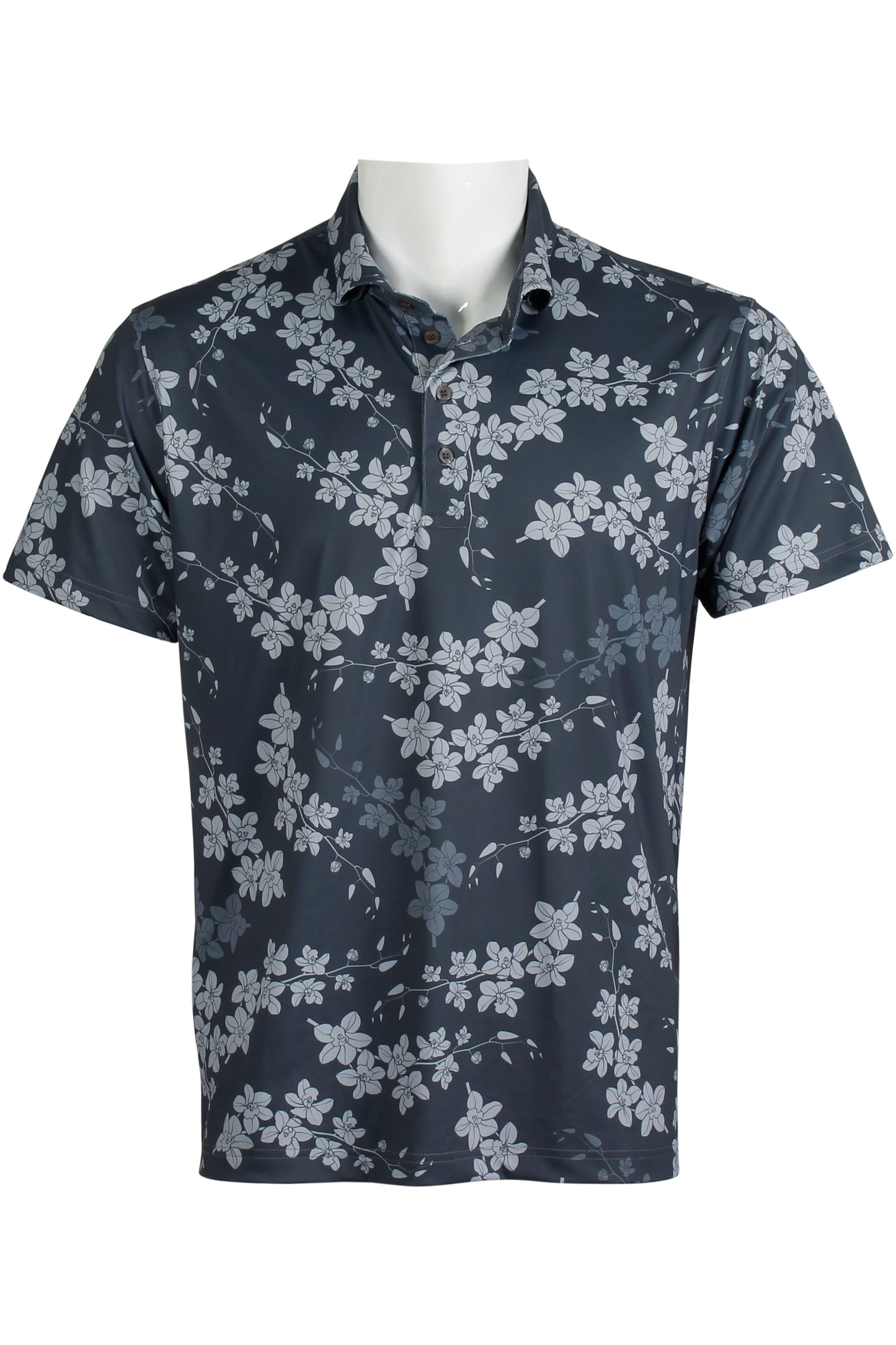 Cascading Orchid-Gray Polo