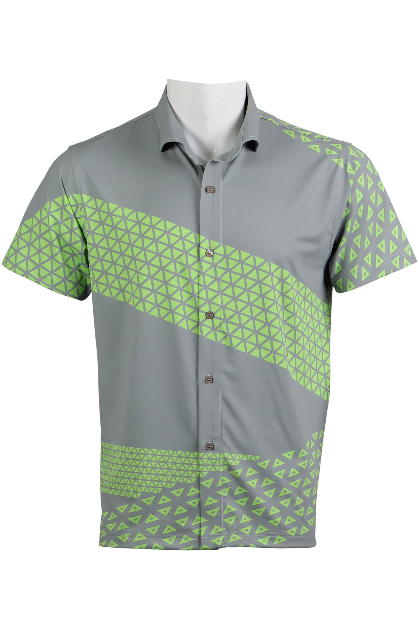Gray and Green Trio Button Down