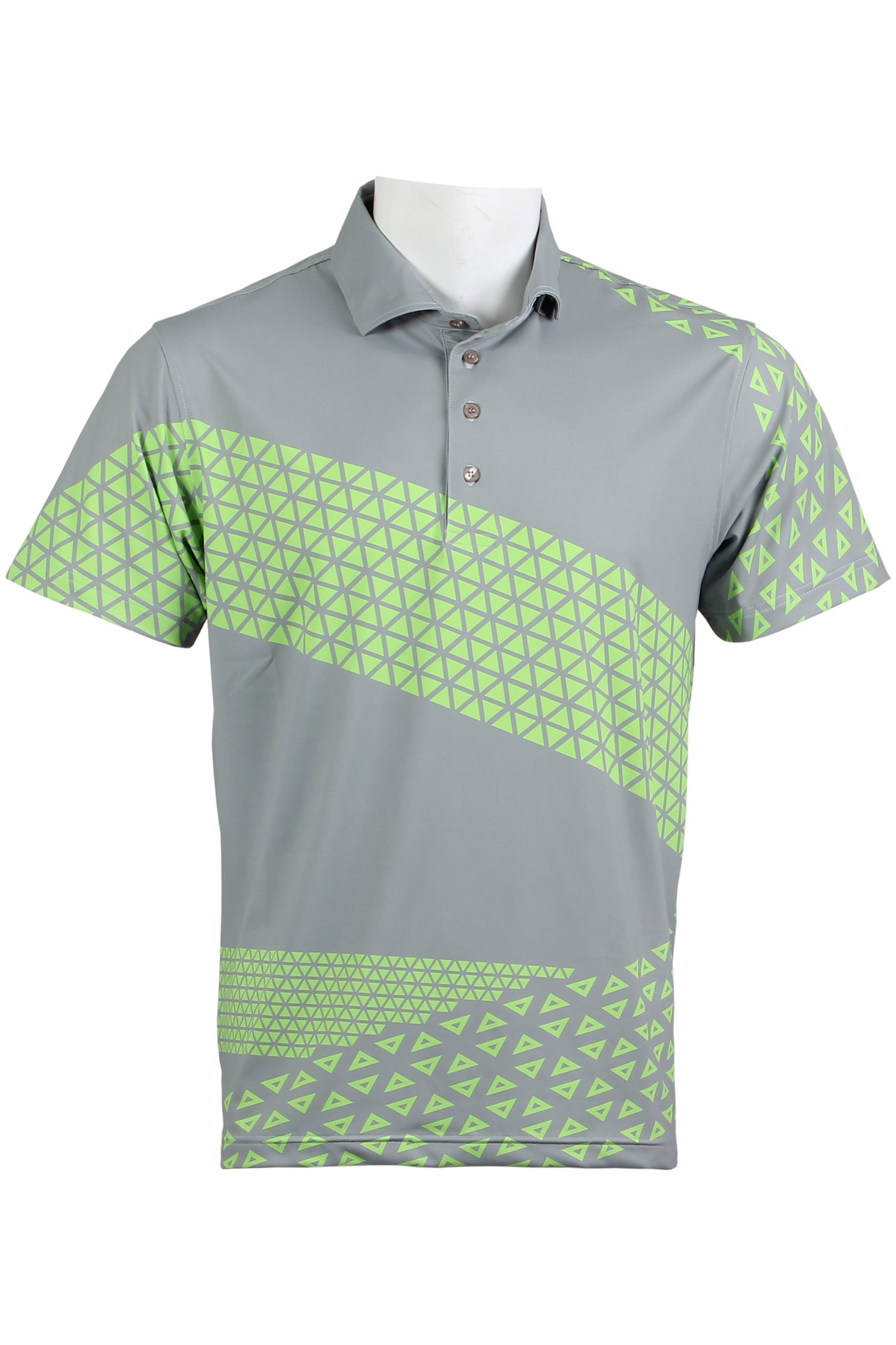 Gray and Green Trio Polo