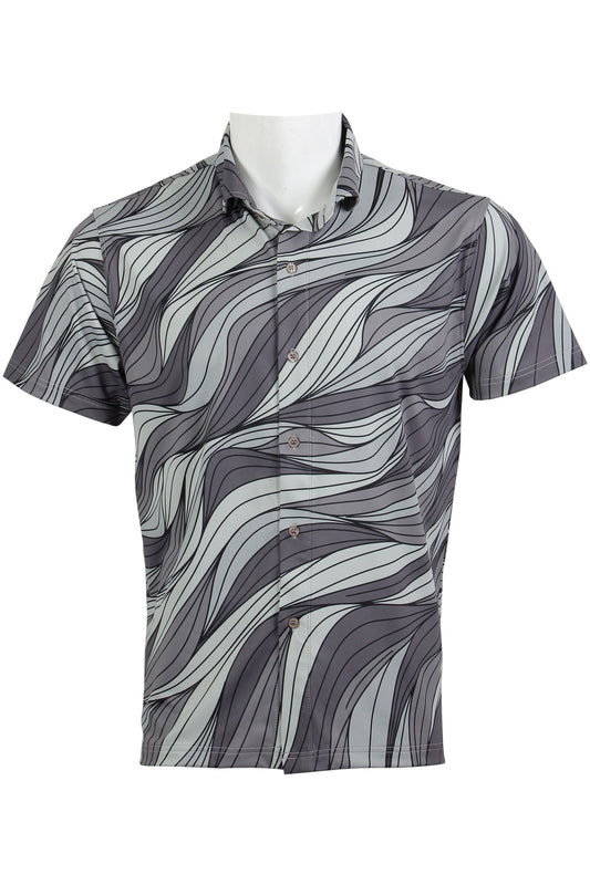 Ocean Current-Gray Button Down