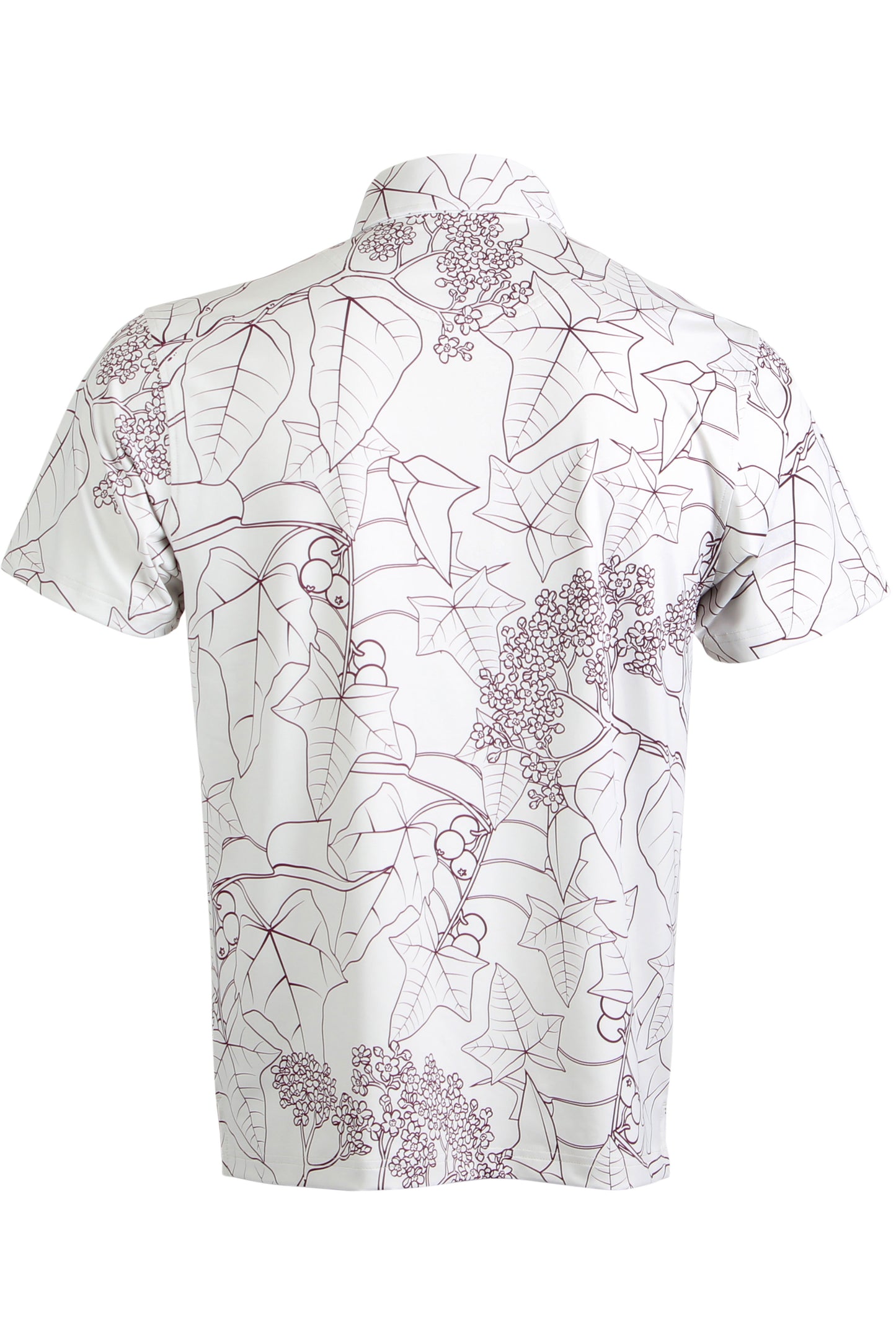 Kukui Tree-Gray and Purple Polo