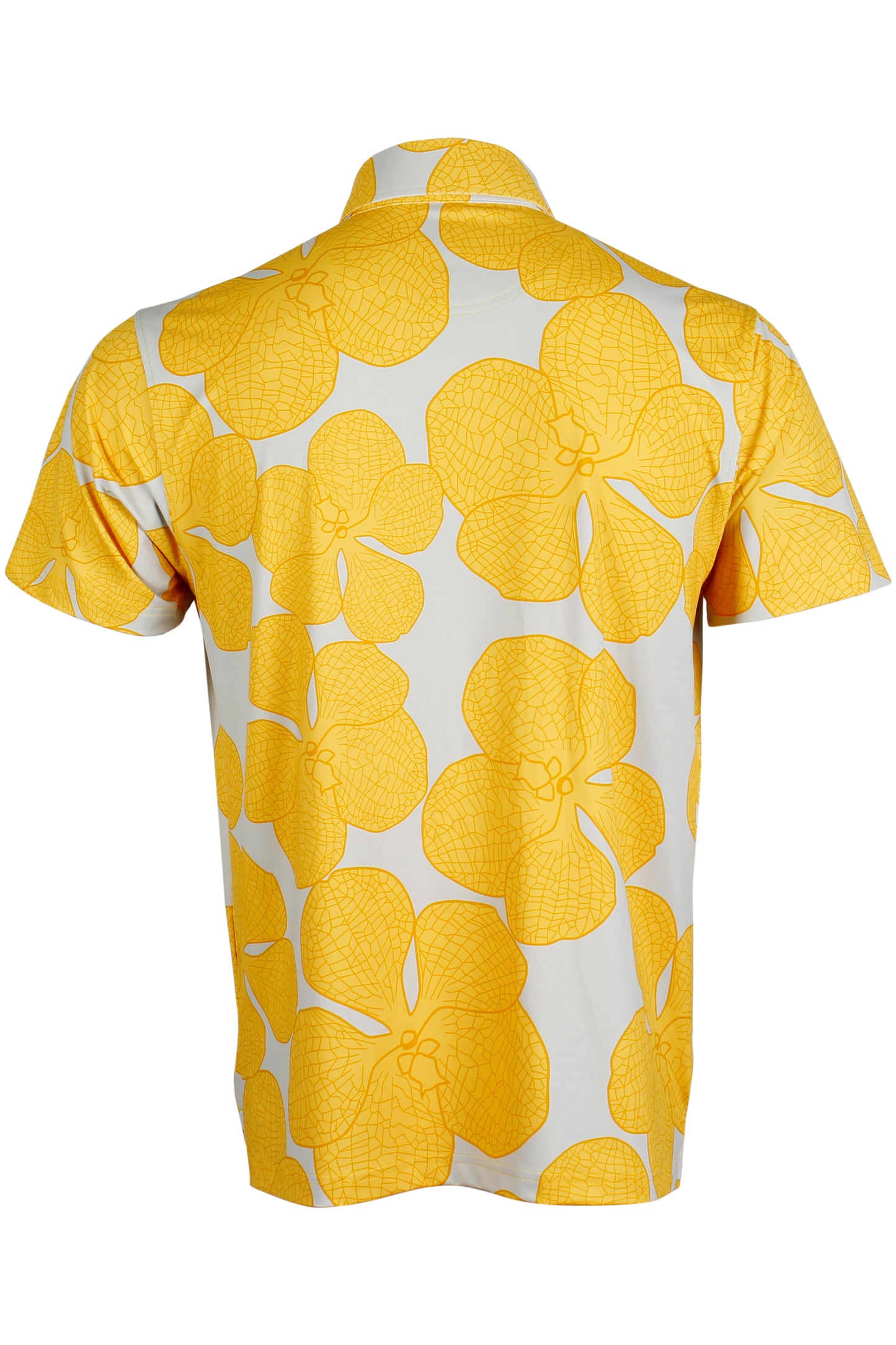 Vanda Orchid-Gray and Yellow Button Down