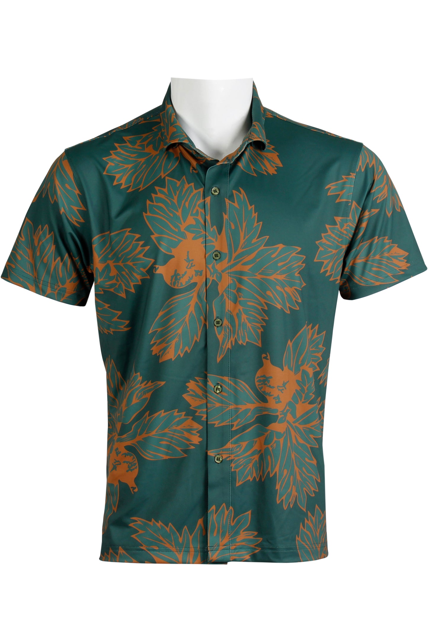 Green and Copper 'Ulu Button Down
