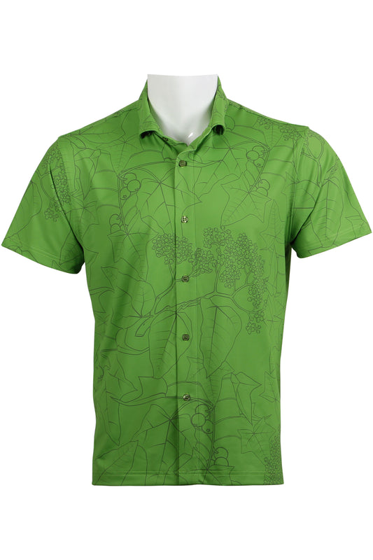 Kukui Tree-Green Button Down
