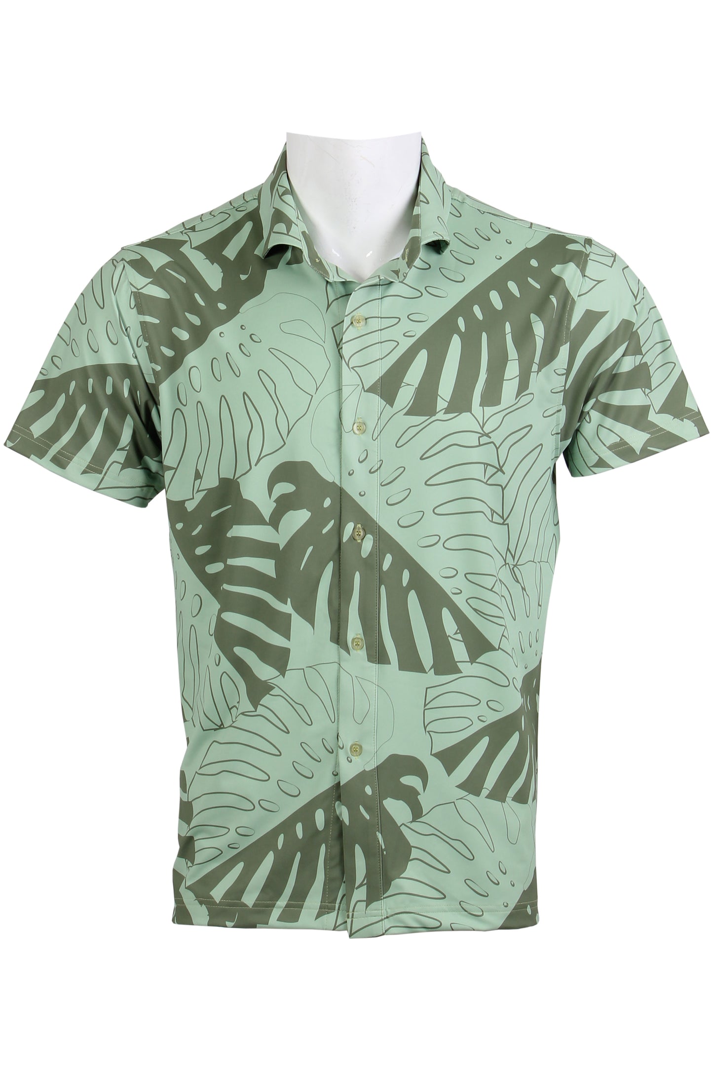 Green Monstera Button Down