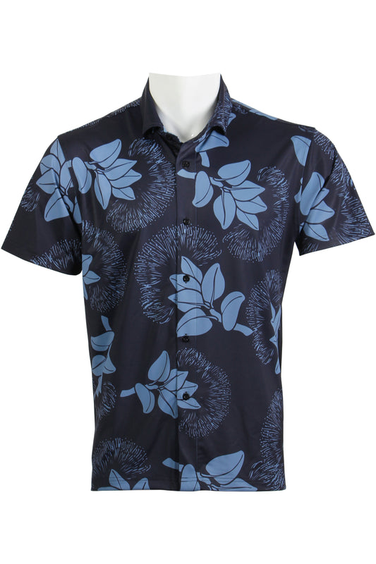 'Ohi'a Lehua-Midnight Blue Button Down