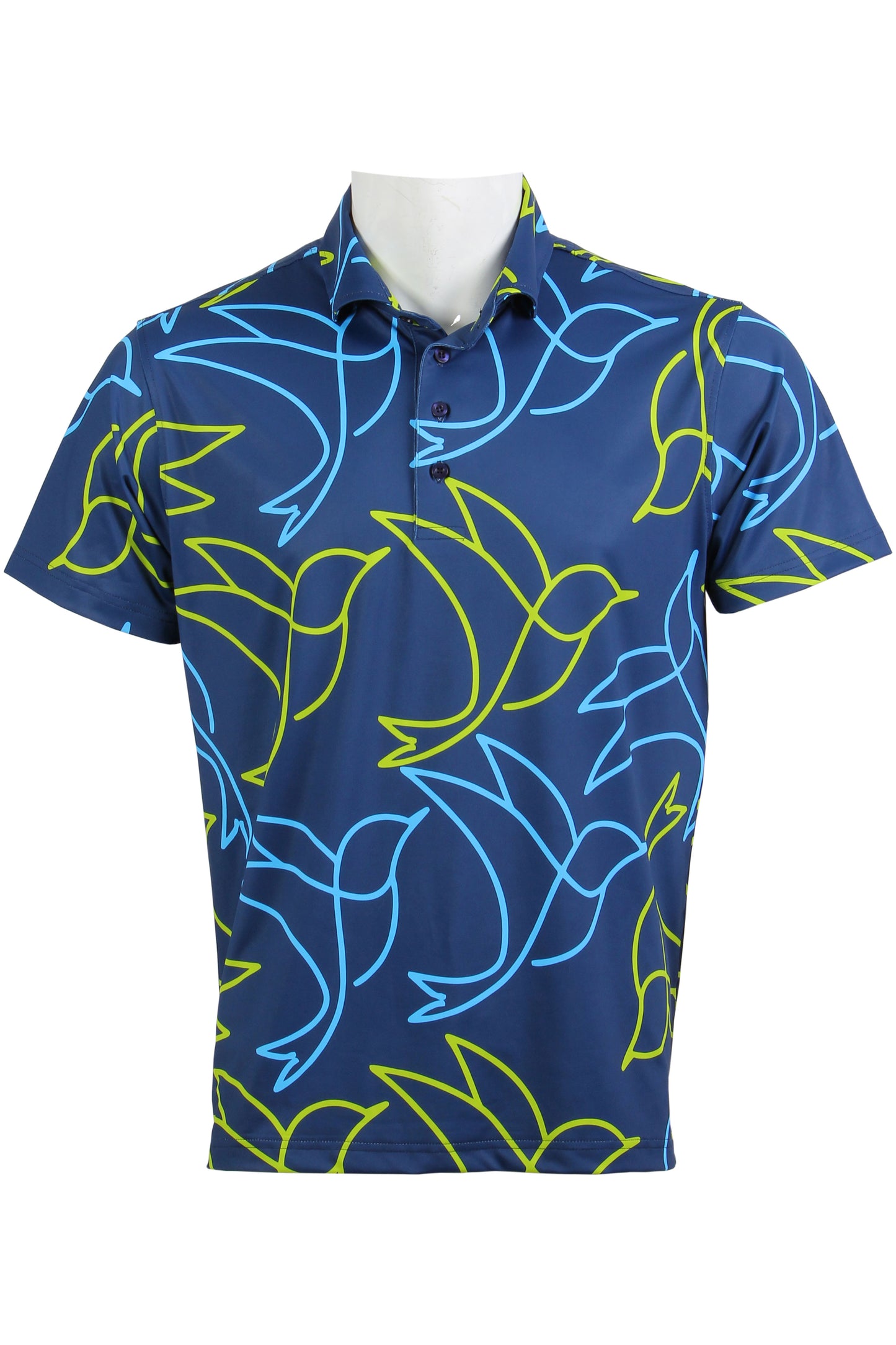 Navy, Carolina and Lime Birdies Polo