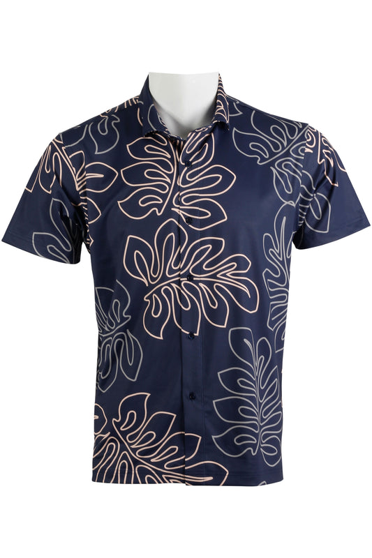 Laua'e-Navy and Clay Button Down