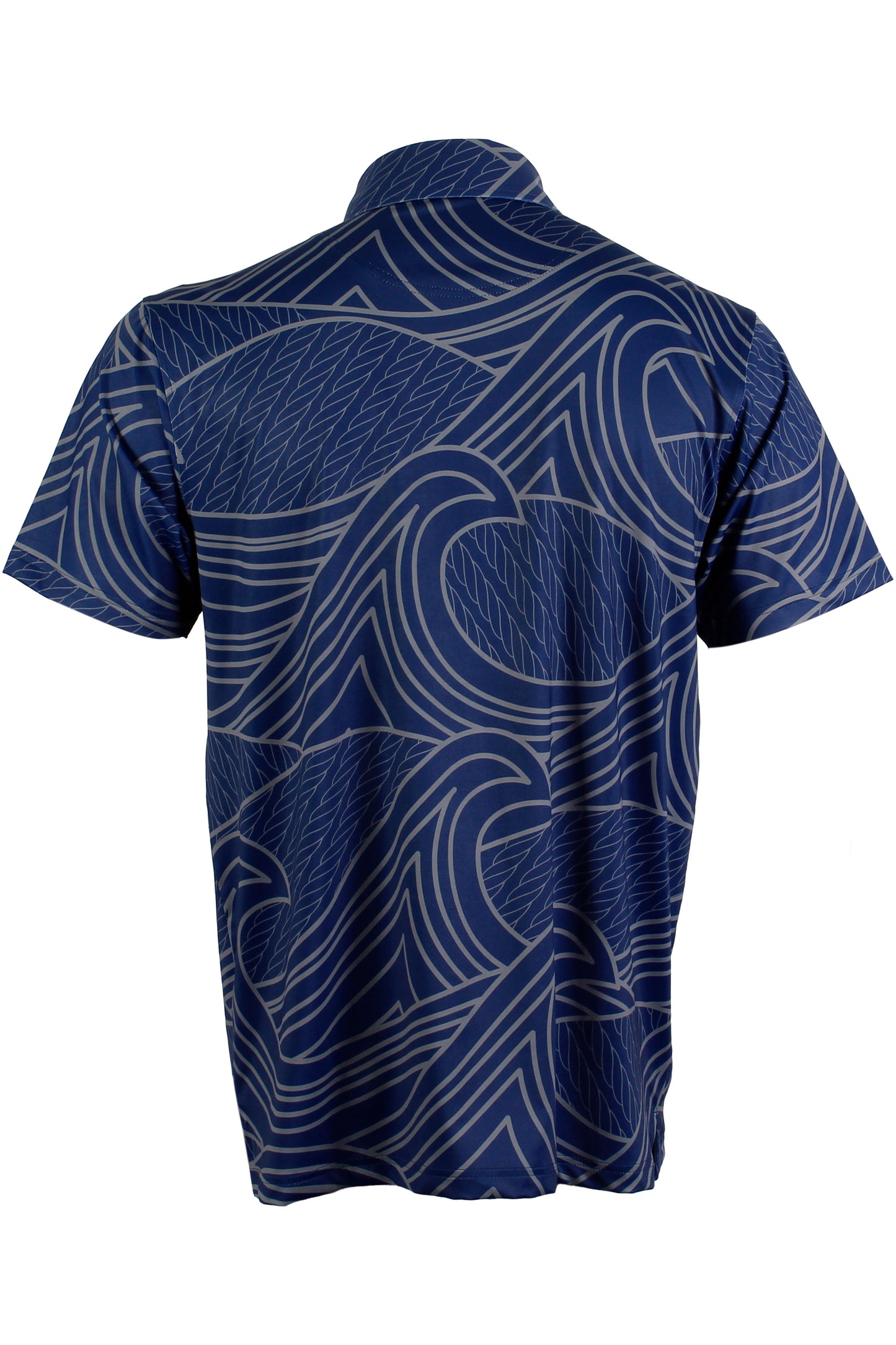 Corded Wave-Navy and Gray Polo
