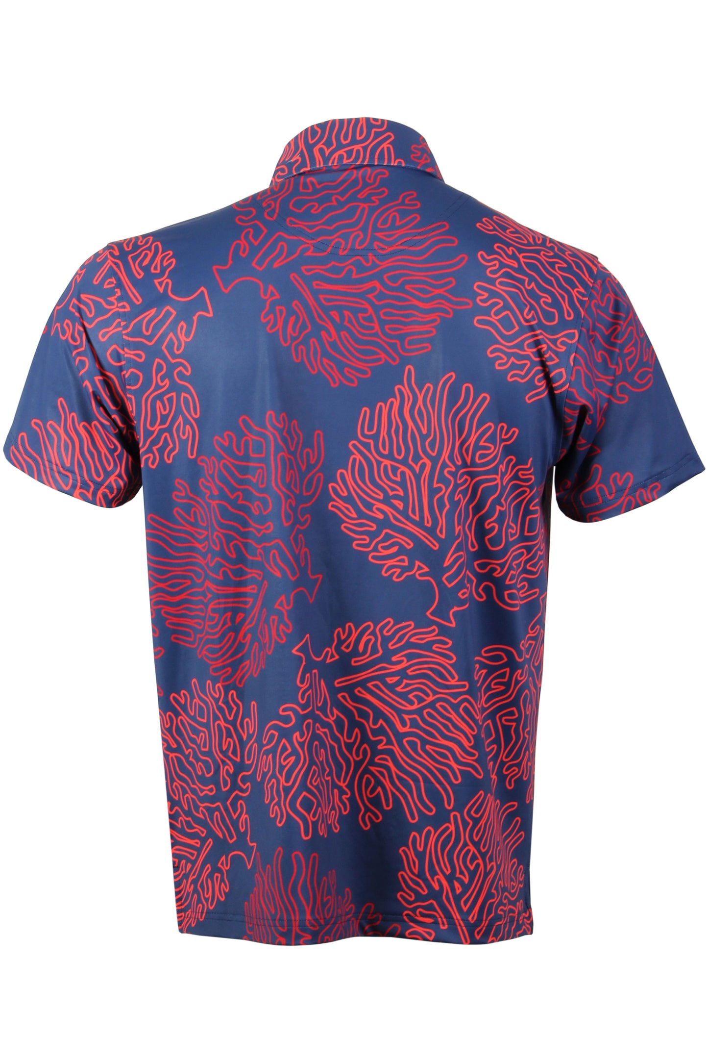 Navy and Red Coral Polo
