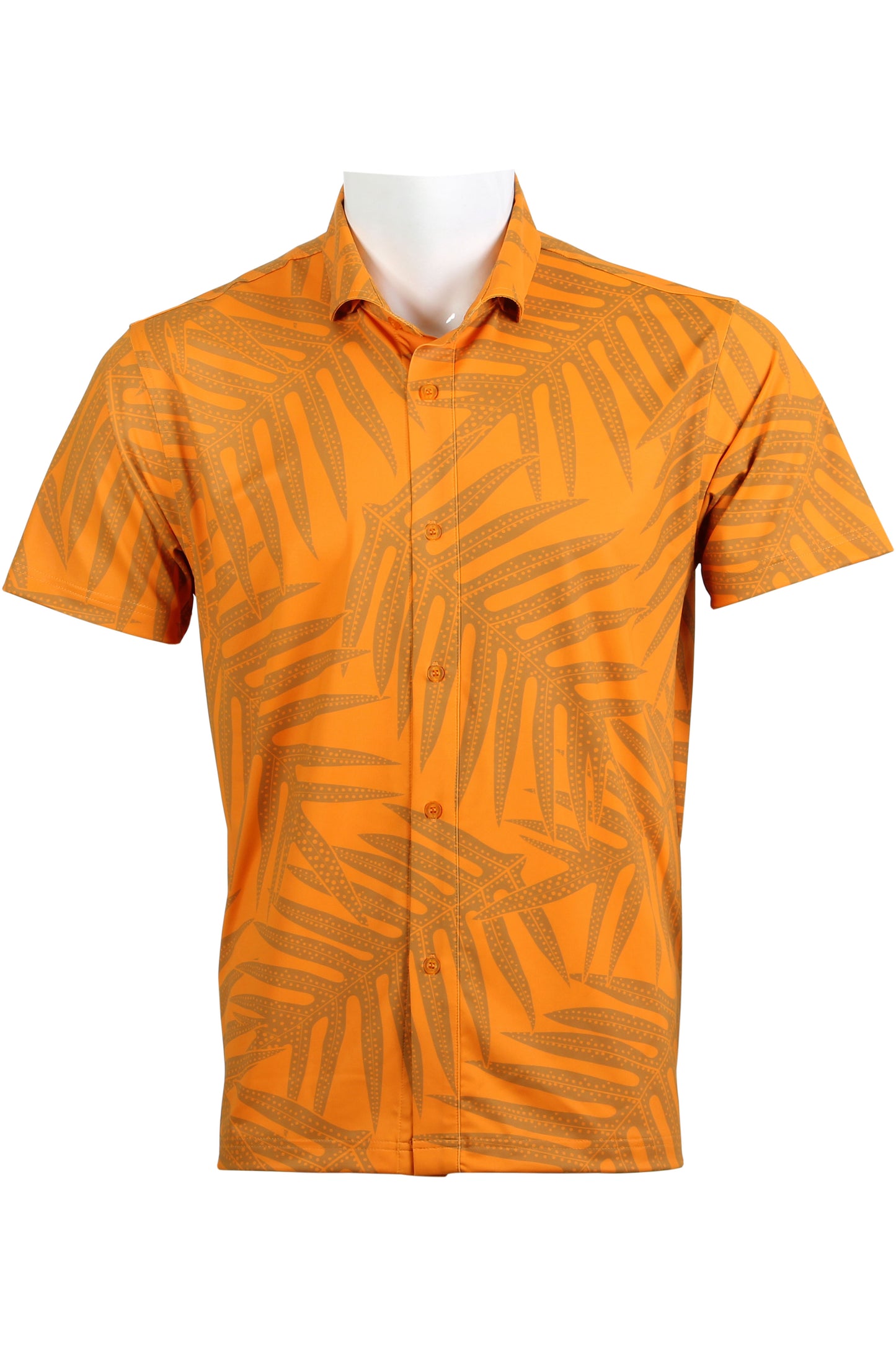 Orange Laua'e Fern Button Down