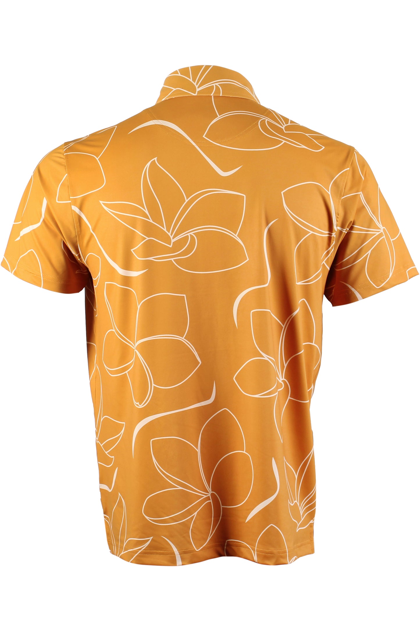Plumeria-Orange Button Down