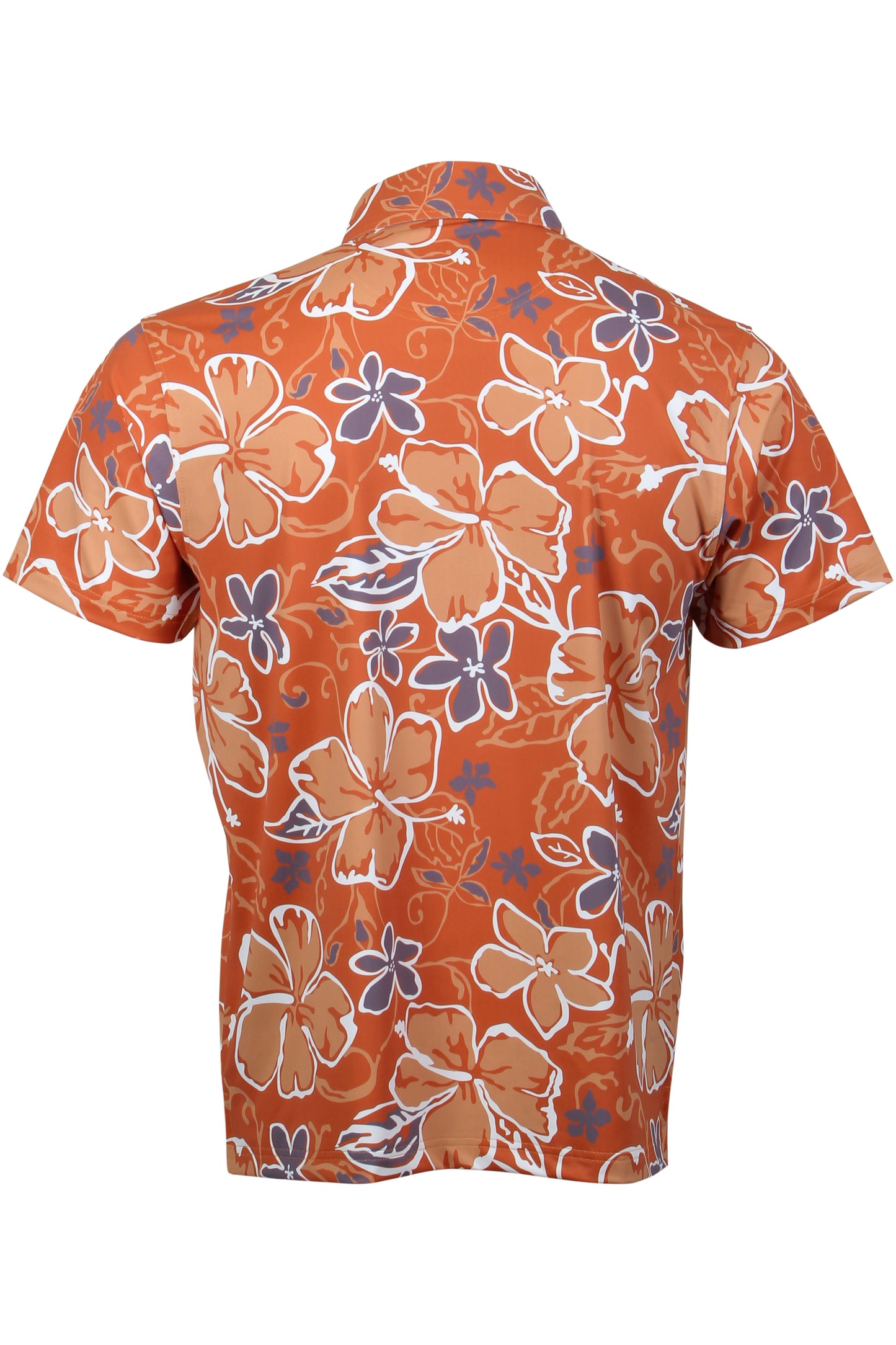 Orange and Purple Aloha Polo