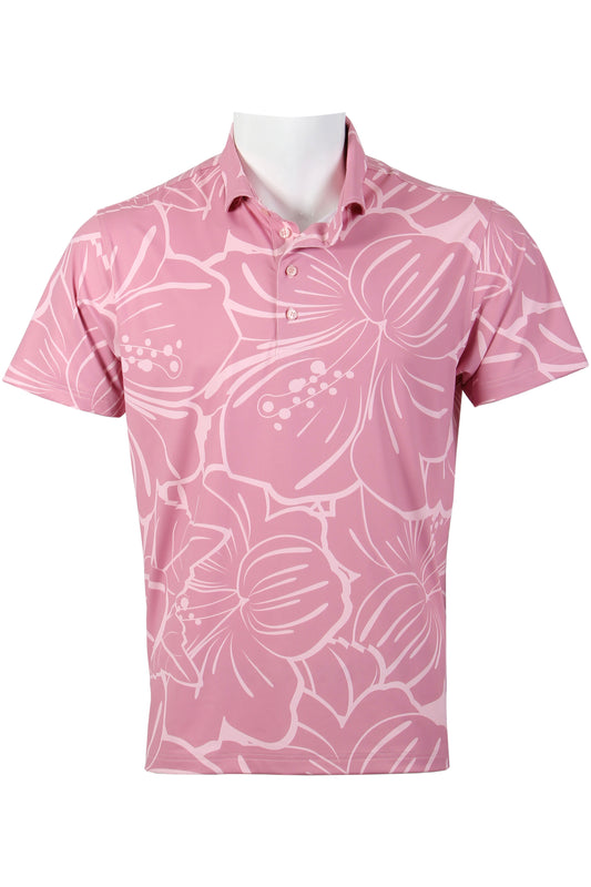 Big Hibiscus-Pink Polo