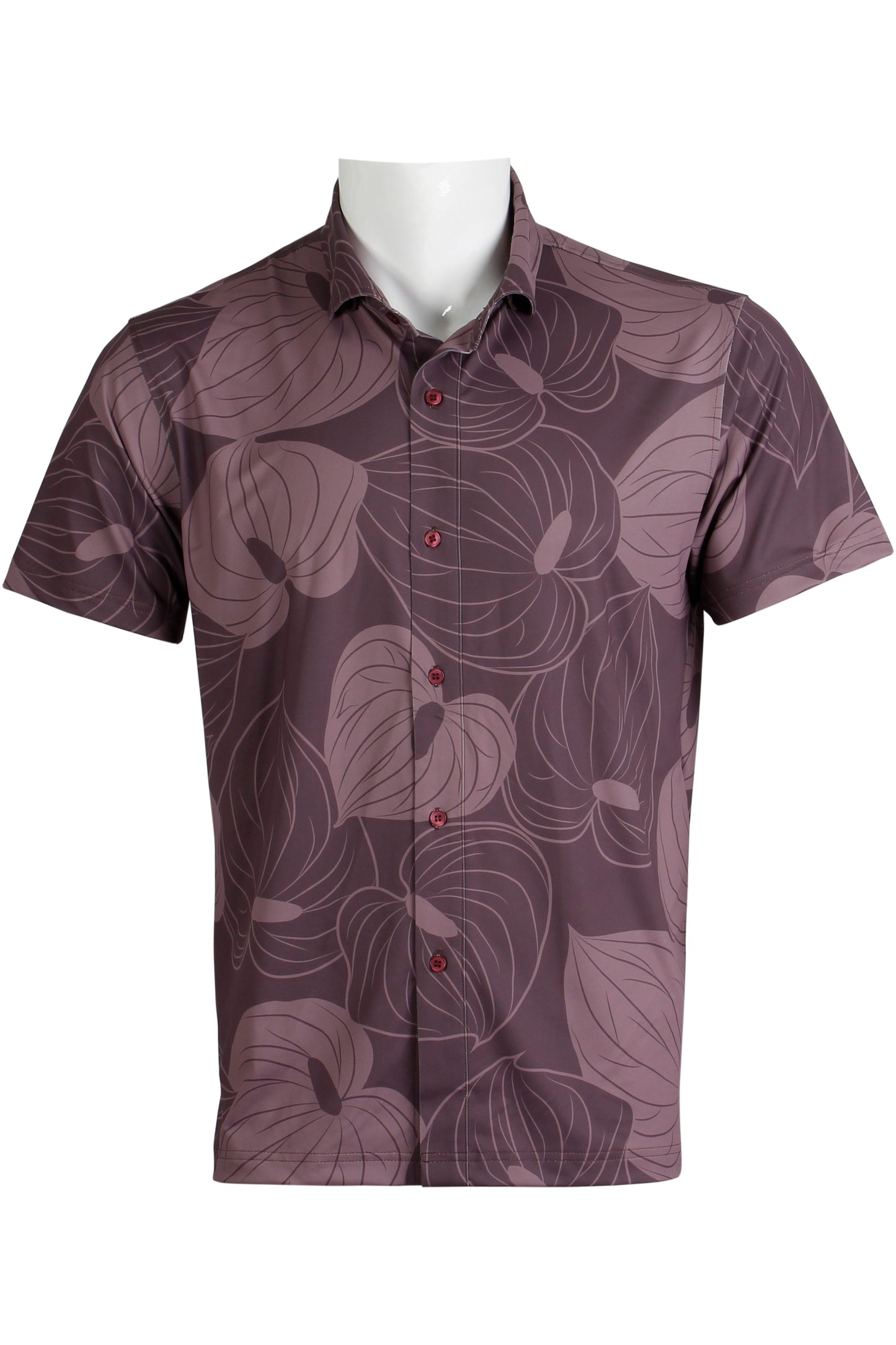 Purple Anthurium Button Down