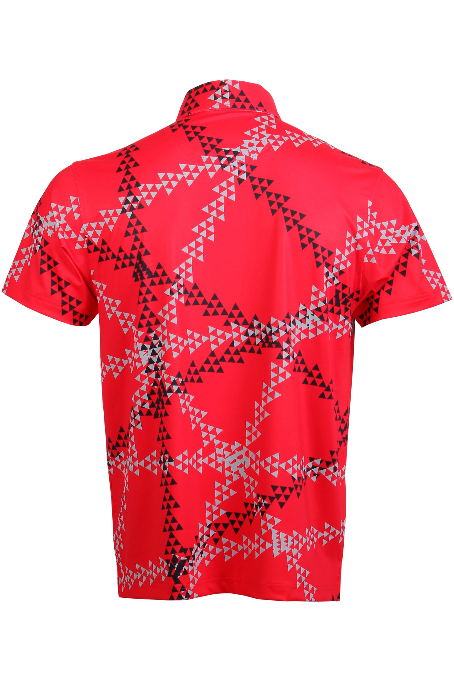 Red, Black, Gray Triangles Polo
