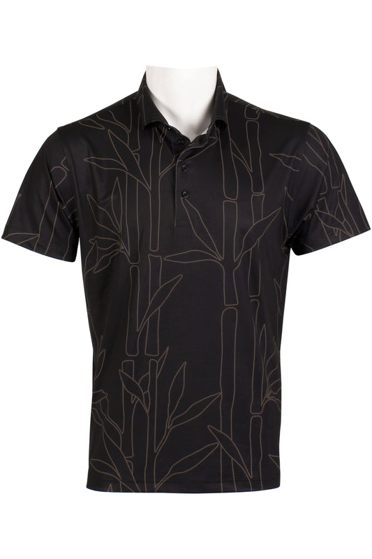 Bamboo-Black and Rich Brown Polo