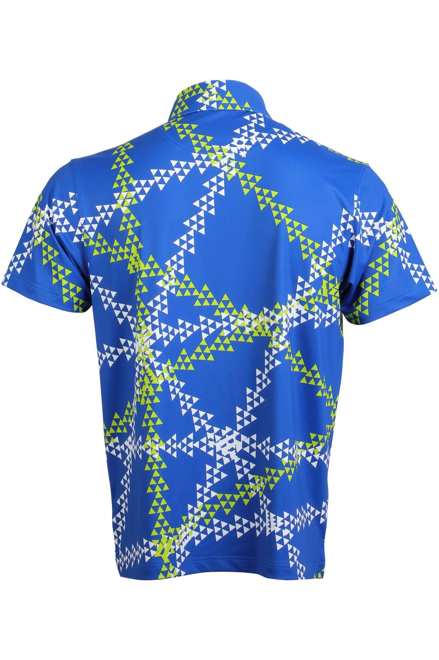 Royal Blue, Lime, White Triangles Polo