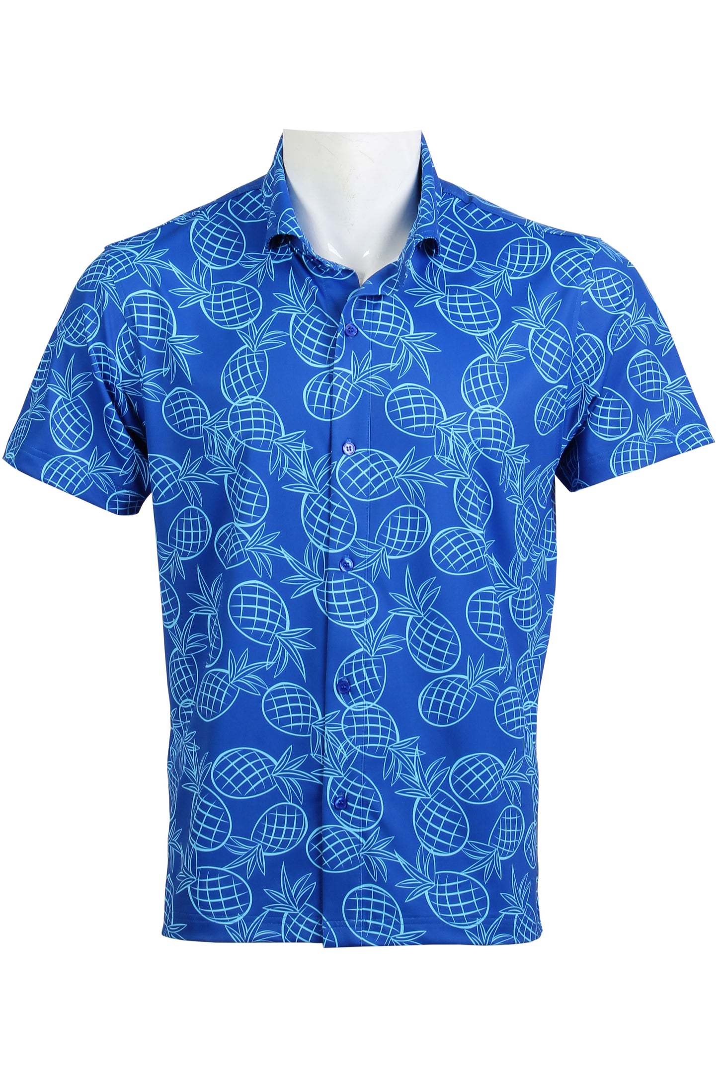 Royal Blue Mini Pineapple Button Down
