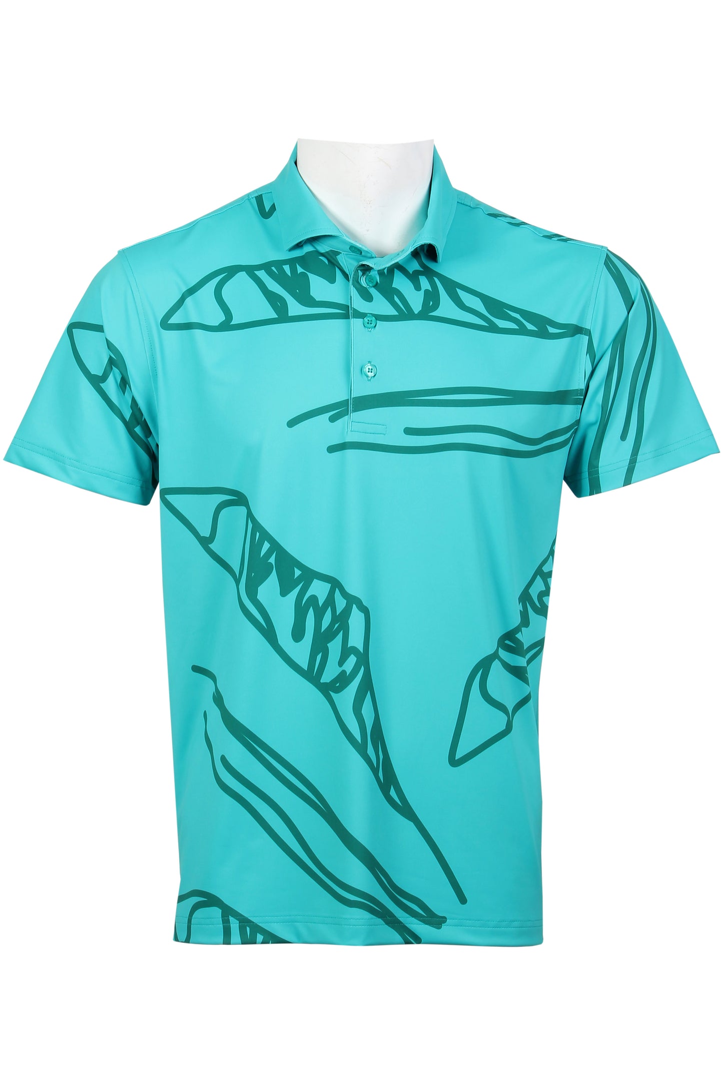 Teal Green Diamond Head Polo
