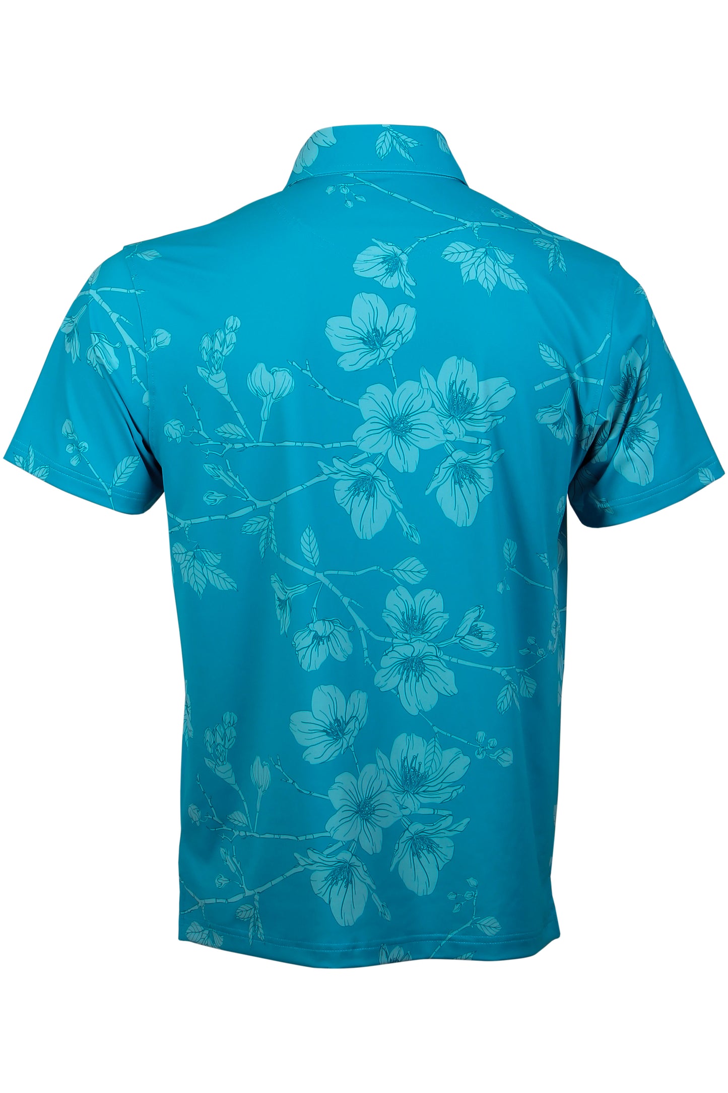 Teal Sakura Polo