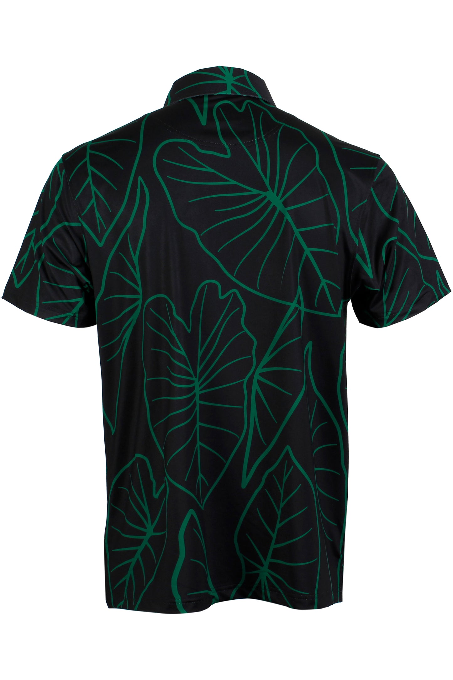 UH Kalo Leaves-Black and Green Polo